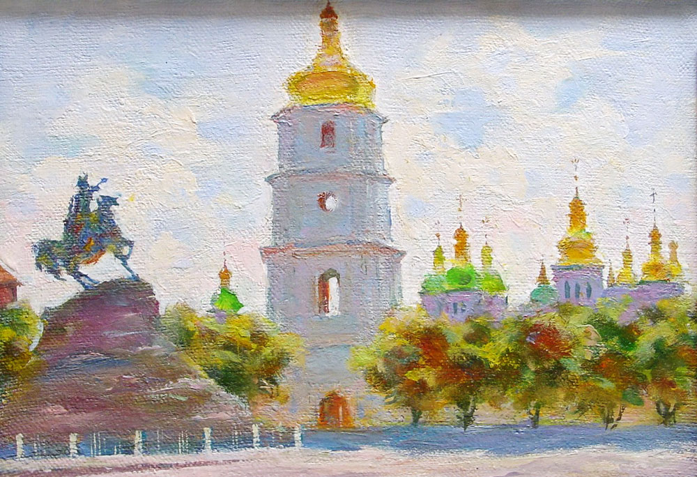 «Софіївська площа». 1990. Полотно, олія